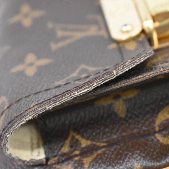 Louis Vuitton Manhattan PM Monogram Canvas Handbag Brown - Picture 6 of 10